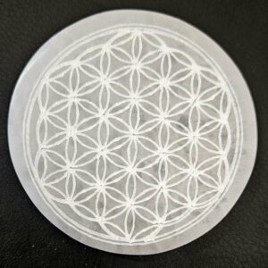 Rond Sélénite Fleur de Vie