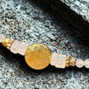 Bracelet Fleur de Vie Quartz Rose