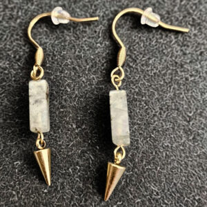 Boucles d'oreille Tube Labradorite