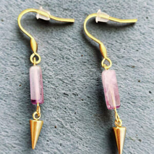 Boucles d'oreille Tube Améthyste