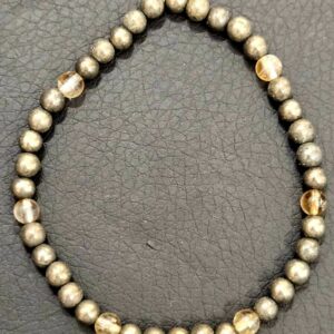 Bracelet Pyrite et Citrine 4 mm