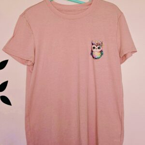 T-Shirt Rose Hibou taille S