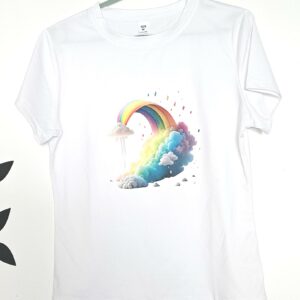 T-Shirt Blanc Arc-en-Ciel taille M
